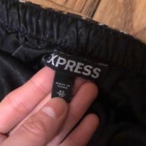 Express Leopard Print Strapless Romper with Front Ruffle - Picture 3 of 3